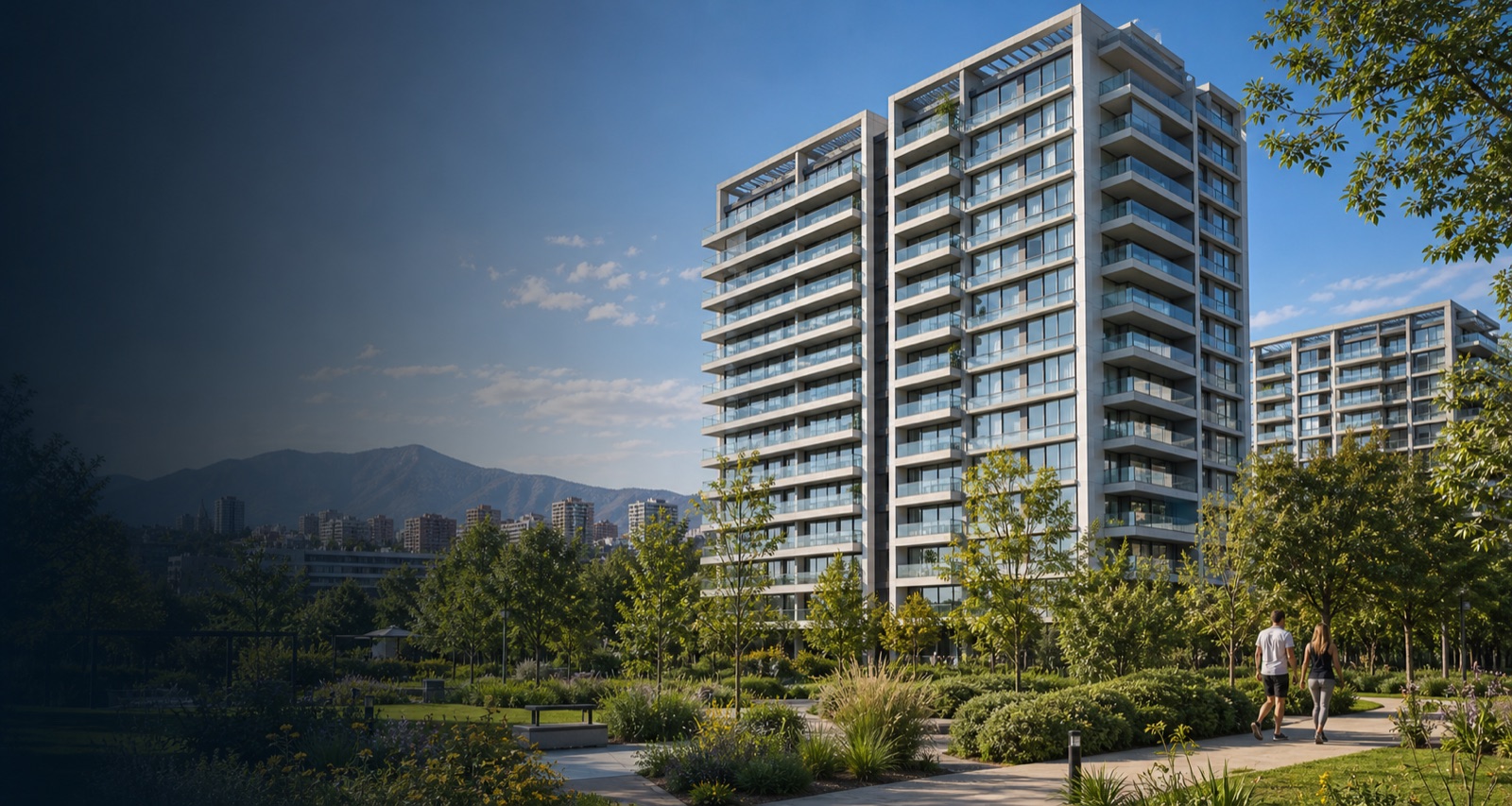 Edificio moderno con entorno verde y jardines